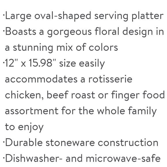 ❤️ New Pioneer Woman Keepsake Floral Serve Platter - Picture 6 of 8